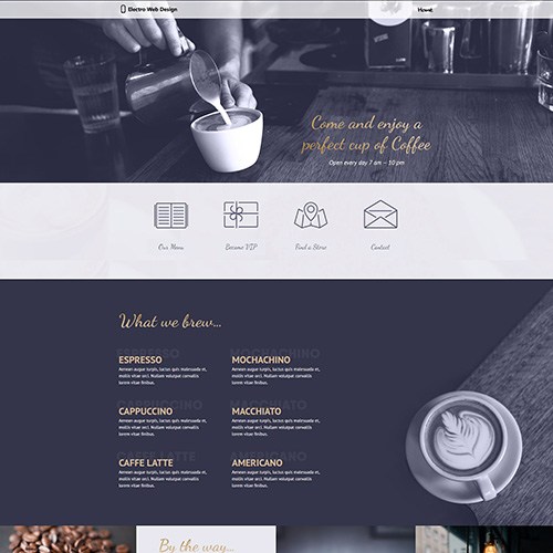 coffee shop web design cape town south africa