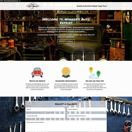 web design for auto mechanic businesses in south africa